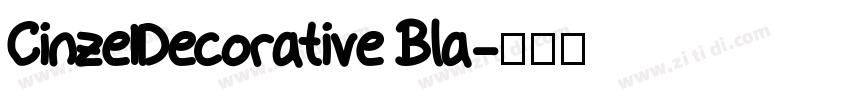 CinzeIDecorative Bla字体转换
